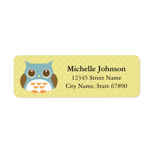 Owl Return Address Labels (Voorkant)