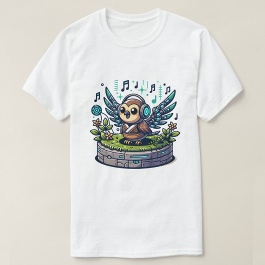 Owl Robot T-shirt (Design voorkant)