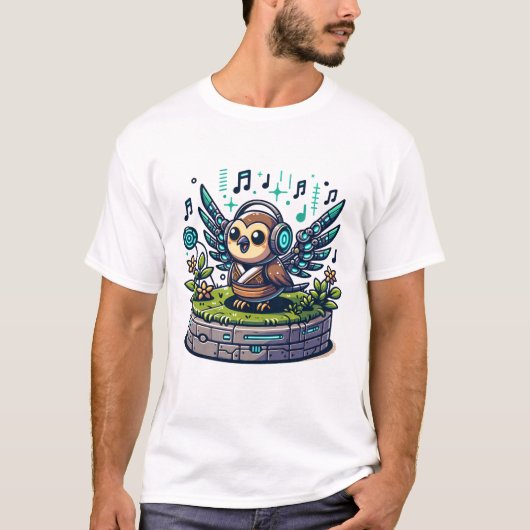 Owl Robot T-shirt (Voorkant)