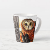 Owl, Rockefeller, citaat, tweezijdig, Latte Mok (Rechterhoek)