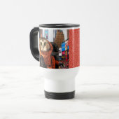 Owl, Rockefeller, tweezijdig, Reisbeker (Voorkant links)