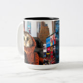 Owl, Rockefeller, tweezijdig, Tweekleurige Koffiemok (Voorkant links)