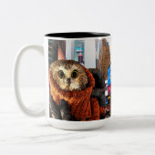 Owl, Rockefeller, tweezijdig, Tweekleurige Koffiemok (Links)