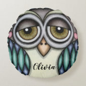 Owl Rond Kussen (Voorkant)