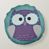 Owl Rond Kussen (Achterkant)