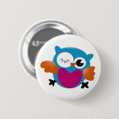 Owl Ronde Button 5,7 Cm (Voorkant /achterkant)