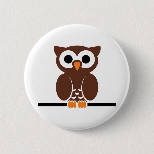 Owl Ronde Button 5,7 Cm (Voorkant)