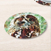 OWL RONDE KARTONNEN ONDERZETTER (Gebogen)