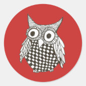 Owl Ronde Sticker (Voorkant)