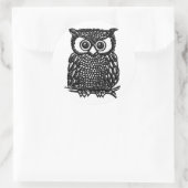 Owl Ronde Sticker (Tas)