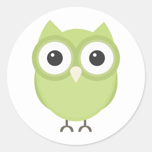 Owl Ronde Sticker (Voorkant)