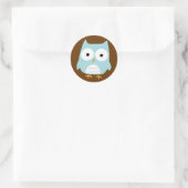 Owl Ronde Sticker (Tas)