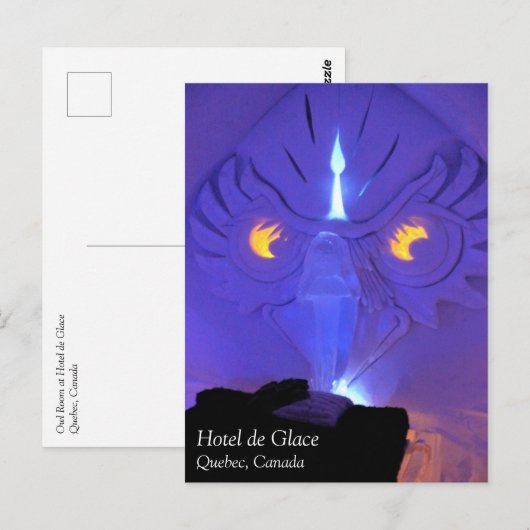 Owl Room, Hotel de Glace, Quebec, Canada Briefkaart (Voorkant / Achterkant)
