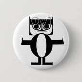 Owl Round Button (Voorkant)