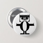 Owl Round Button (Voorkant /achterkant)