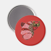 Owl Round Magnet (Voorkant / Achterkant)