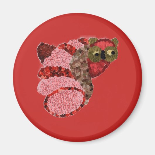 Owl Round Magnet (Voorkant)