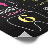 Owl roze bord voor eerste verjaardag poster (Hoek)