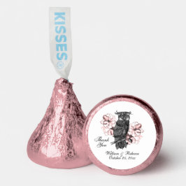 Owl roze Floral Wedding Dank je wel