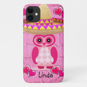 Owl roze Iphone-draagtas Case-Mate iPhone Case
