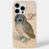 OWL, Roze, Sepia Monogram Case-Mate iPhone Case (Achterkant)