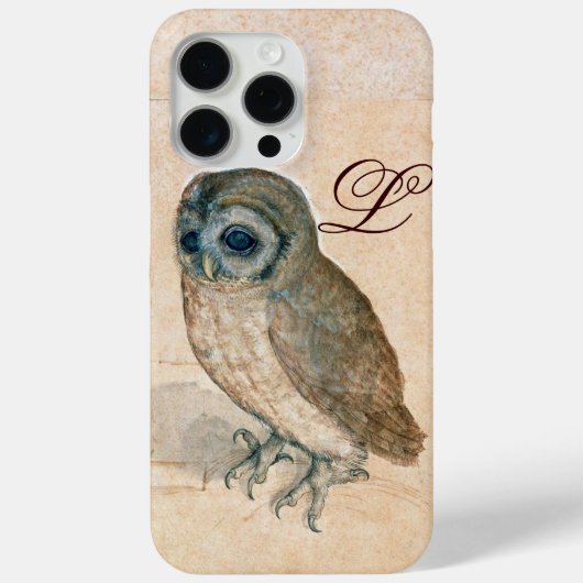 OWL, Roze, Sepia Monogram Case-Mate iPhone Case (Achterkant)