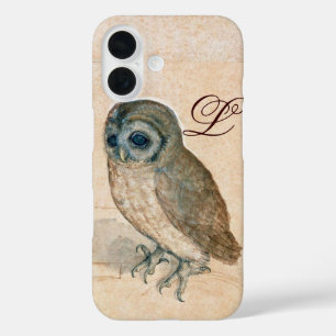 OWL, Roze, Sepia Monogram iPhone 16 Hoesje