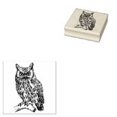 Owl Rubber Stamp Rubberstempel (Gestempeld)