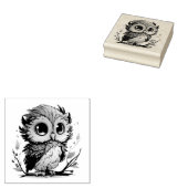 Owl Rubber Stamp Rubberstempel (Gestempeld)