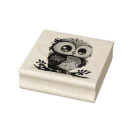 Owl Rubber Stamp Rubberstempel