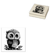 Owl Rubber Stamp Rubberstempel (Gestempeld)