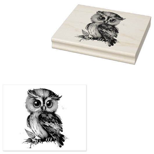 Owl Rubberstempel (Gestempeld)