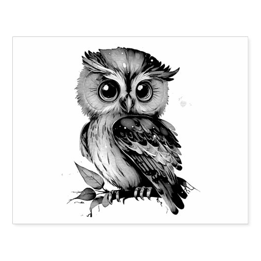 Owl Rubberstempel (Afrduk)