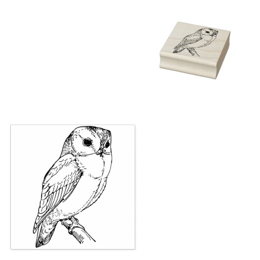 Owl Rubberstempel (Gestempeld)