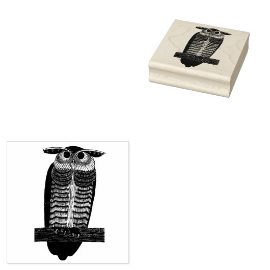 Owl Rubberstempel (Gestempeld)