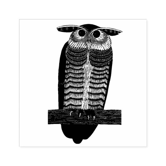 Owl Rubberstempel (Afrduk)