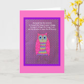 Owl sereniteitsgebed 2 kaart (Gele Bloem)