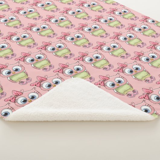 Owl Sherpa Blanket Deken (3/4)