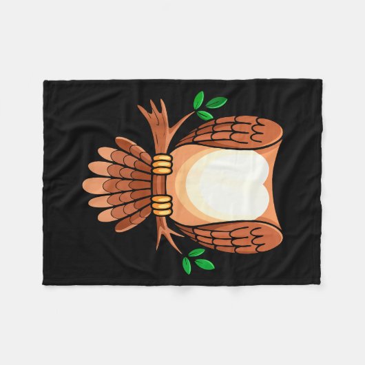 Owl Shirt Adult Men Women Kids Owl Costume  Fleece Deken (Voorkant (Horizontaal))