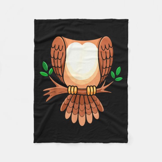 Owl Shirt Adult Men Women Kids Owl Costume  Fleece Deken (Voorkant)