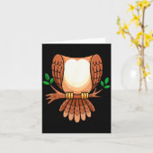 Owl Shirt Adult Men Women Kids Owl Costume  Kaart (Gele Bloem)