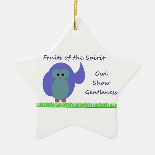 Owl Show Gentleness Star Ornament (Voorkant)