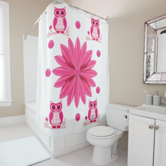 Owl Shower Curtain Douchegordijn (In situ)
