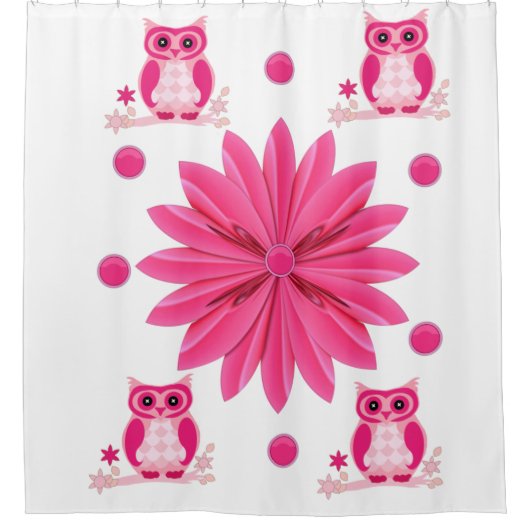 Owl Shower Curtain Douchegordijn (Voorkant)
