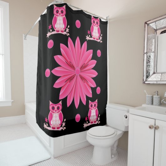 Owl Shower Curtain Douchegordijn (In situ)