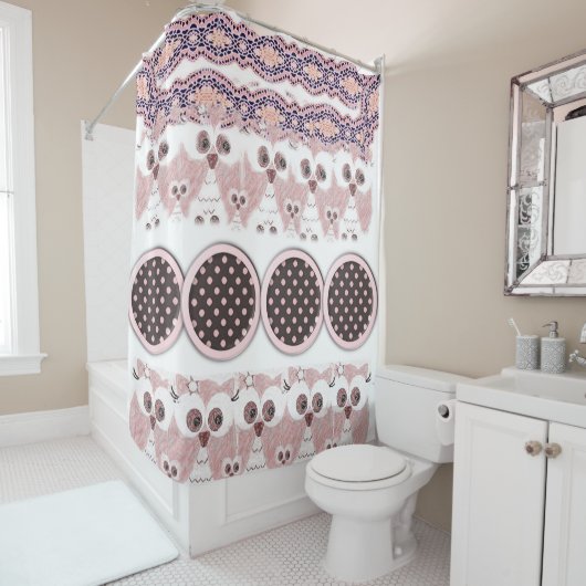 Owl Shower Curtain Douchegordijn (In situ)