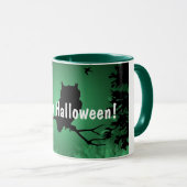 Owl Silhouette Halloween Mok (Voorkant rechts)