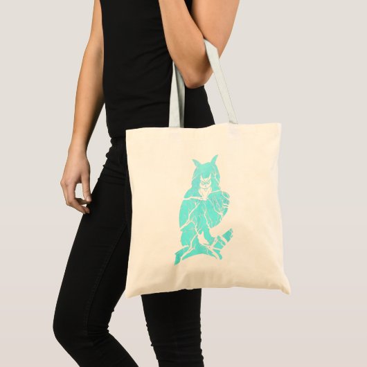Owl Silhouette Nature Forest Bird Pastel Tote Bag (Voorkant (product))