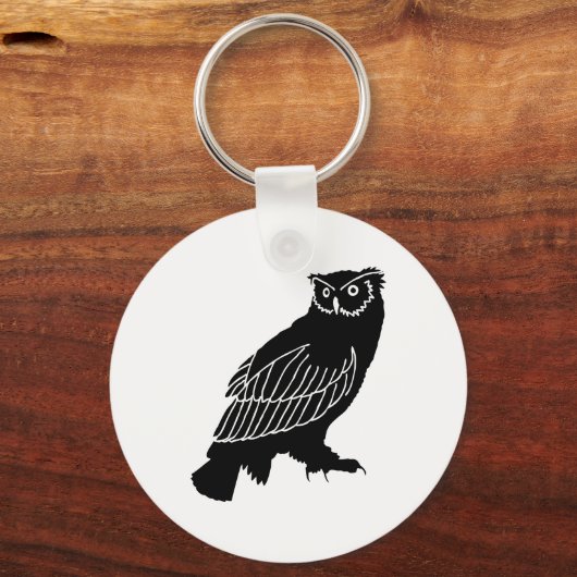 Owl Silhouette Sleutelhanger (Voorkant)