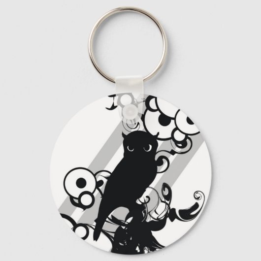 Owl Silhoutte Sleutelhanger (Voorkant)